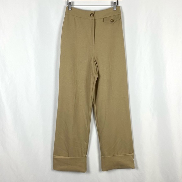 Topshop Asten Wide Leg Twill Trousers - Picture 2 of 6